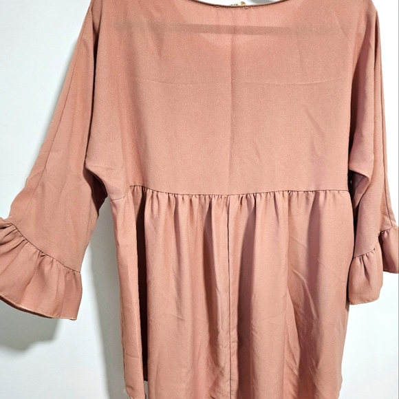 Blush pink tunic dress shirt - Picture 5 of 6